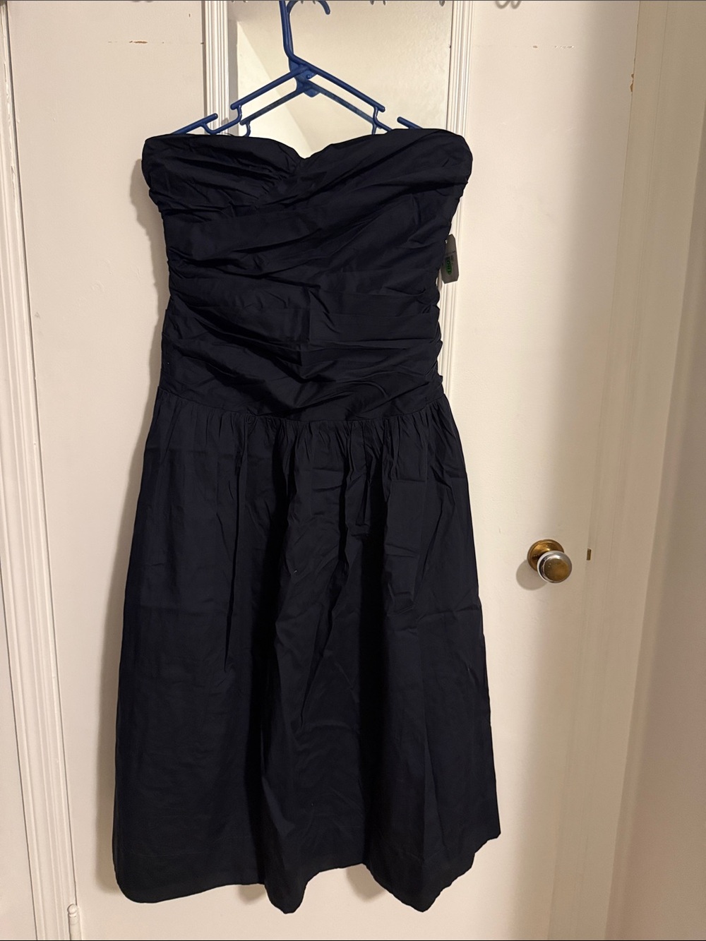 Altar'd State Strapless Ruched Bodice Dark Navy Dress